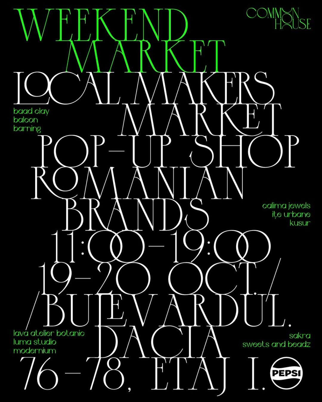 WEEKEND MARKET LOCAL  MAKERS  ROMANIAN  BRANDS